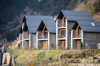 Paisaje cerca de este chalet de montaña