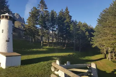 Jardín al aire libre en Ático vistas a pistas ideal familias