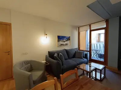 Zona de estar de Inmocyma Tu Refugio en Benasque