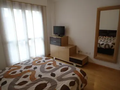 Cama o camas de una habitación en Apartamento Sabiñánigo Esquí Snow Senderismo Bici Wifi