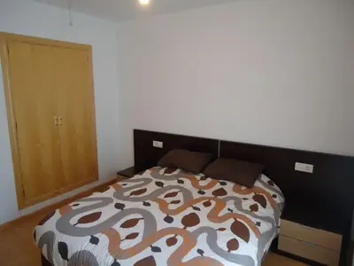 Cama o camas de una habitación en Apartamento Sabiñánigo Esquí Snow Senderismo Bici Wifi