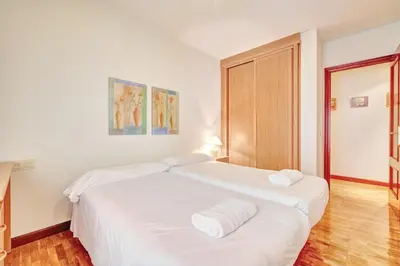 Cama o camas de una habitación en Barañáin by Clabao