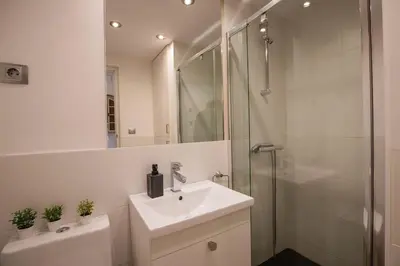 Un baño de Rural apartment in the mountains