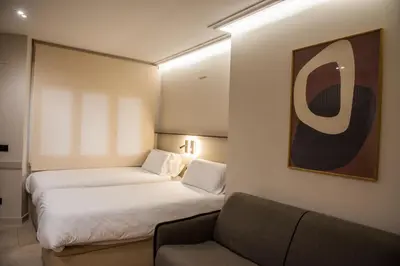 Cama o camas de una habitación en TUEH TUDELA BALCON DE BARDENAS