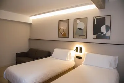 Cama o camas de una habitación en TUEH TUDELA BALCON DE BARDENAS