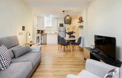 Una televisión o centro de entretenimiento en Apartamento Vico
