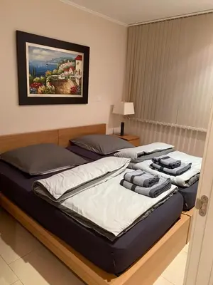 Cama o camas de una habitación en Ebro Fishing Exlusiv Appartment