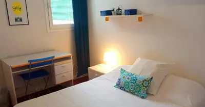 Cama o camas de una habitación en Habitaciones céntricas en Tàrrega