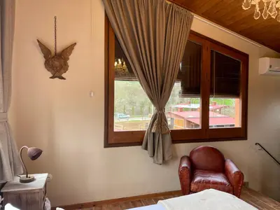 Cama o camas de una habitación en Touristic Ballonga Horses