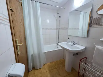 Un baño de Apartamentos Villanua 3000