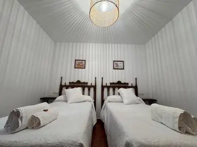Cama o camas de una habitación en Casa Rural Los Rubios