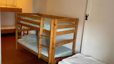 Cama o camas de una habitación en Maison de village proche de Margalef
