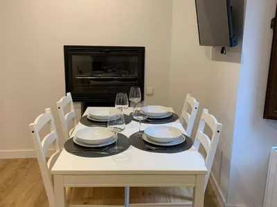 Una televisión o centro de entretenimiento en La casita de Ane - Panticosa