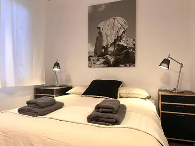 Cama o camas de una habitación en Dúplex Can Marc - L'Amfitriona