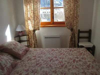Cama o camas de una habitación en Appartement au Pla de l'Ermita dans la Vallée de BoÏ , Pyrénées Catalanes