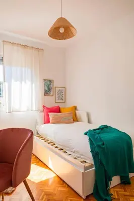 Cama o camas de una habitación en Casa Bombón