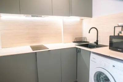 Una cocina o zona de cocina en Apartamento en Formigal luminoso con balcón y vistas