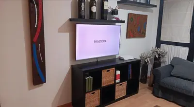 Una televisión o centro de entretenimiento en Camino Santiago Etxea