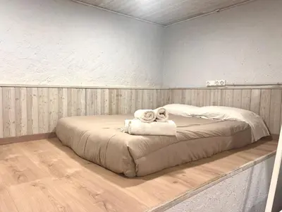 Cama o camas de una habitación en Borda de Paisan - L'Amfitriona