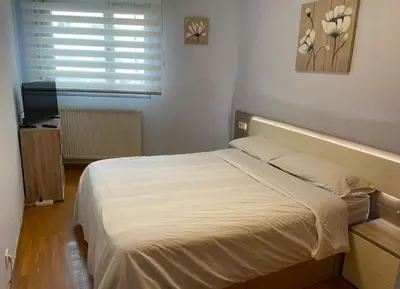 Cama o camas de una habitación en Pamplona Room