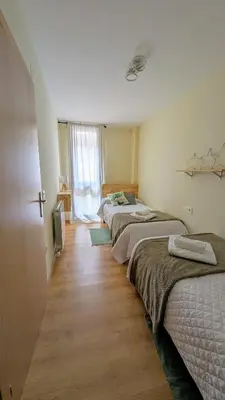 Cama o camas de una habitación en Quiñon de la Partacua Escarrilla