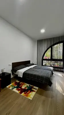 Cama o camas de una habitación en Apartamentos Lamata