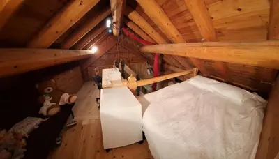 Cama o camas de una habitación en Casa Guardafuentes de Ordesa ,Casa del Guardés