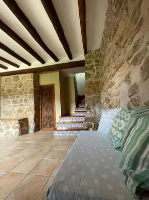 Zona de estar de Casa Carmeta Beceite