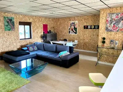 Zona de estar de Exclusivo Loft en Zaragoza-4