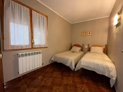 Cama o camas de una habitación en Casa Costa Laspaúles