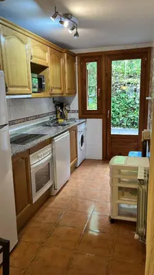 Una cocina o zona de cocina en Terrazas del Pirineo en Villanúa