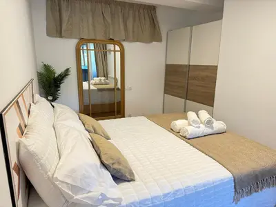 Cama o camas de una habitación en Mirador a la Plaza
