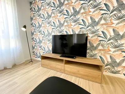 Una televisión o centro de entretenimiento en Apartamentos Zaragoza Gran Vía 3000