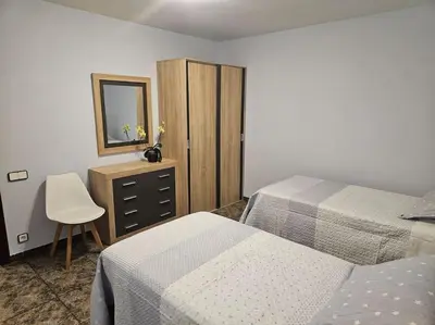 Cama o camas de una habitación en casa en Alforja