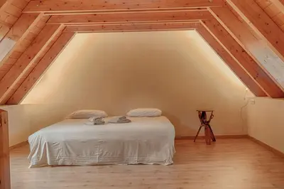 Cama o camas de una habitación en Saplan Real Estate CASA UISHERA