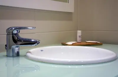 Un baño de Hotel y Apartamentos SNÖ Isaba