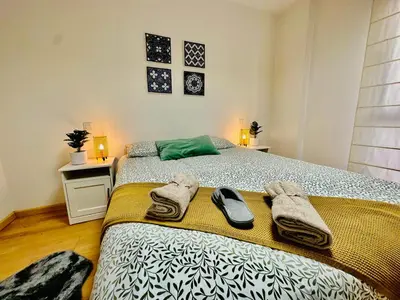 Cama o camas de una habitación en El Elefante del Pilar