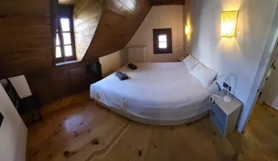 Cama o camas de una habitación en Explora Pirineos Arán