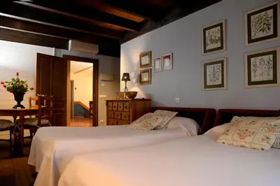 Cama o camas de una habitación en Hotel Pradas Ordesa