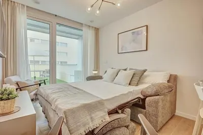 Cama o camas de una habitación en Apartamento Salesianos By Clabao