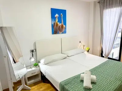 Cama o camas de una habitación en Bielsa del Pilar Turistea