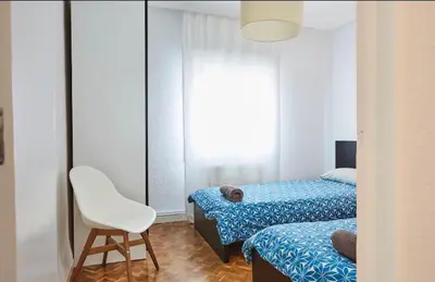Cama o camas de una habitación en Apartamento Pamplona