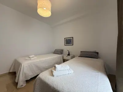 Cama o camas de una habitación en 18 Torres Santa Cruz