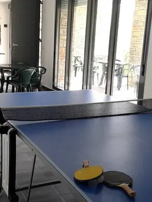 Instalaciones para jugar al ping pong en Luminoso y moderno dúplex familiar o alrededores