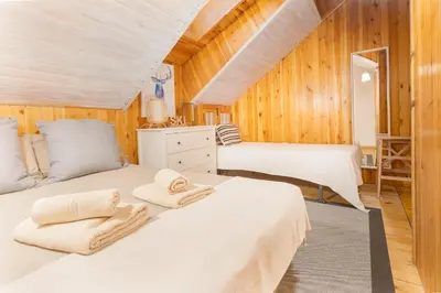 Cama o camas de una habitación en S2 eraclau - Era Vista Bèla en SAPPORO VIELHA
