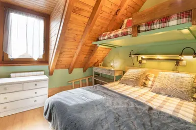 Cama o camas de una habitación en CO1 eraclau - Es Cabanes con WiFi en VIELHA
