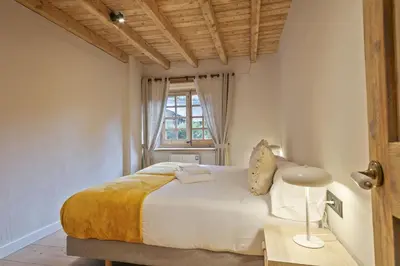 Cama o camas de una habitación en Luderna - Apartamento con jardín Saublanca