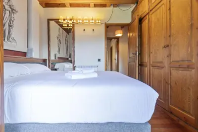 Cama o camas de una habitación en Luderna - Casa con terraza Somont