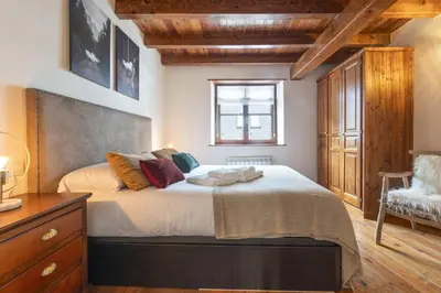Cama o camas de una habitación en Luderna - Apartamento con terraza Rouche