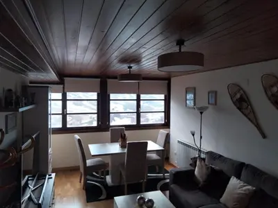 Zona de estar de Ibón de Estanés Apartamento en Formigal